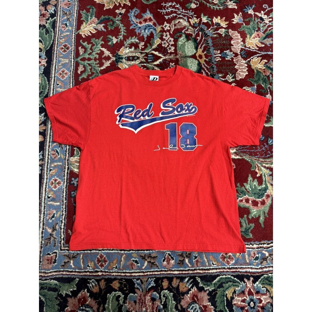 Boston Red Sox Johnny Damon #18 2004 World Series Player T-Shirt (XL)